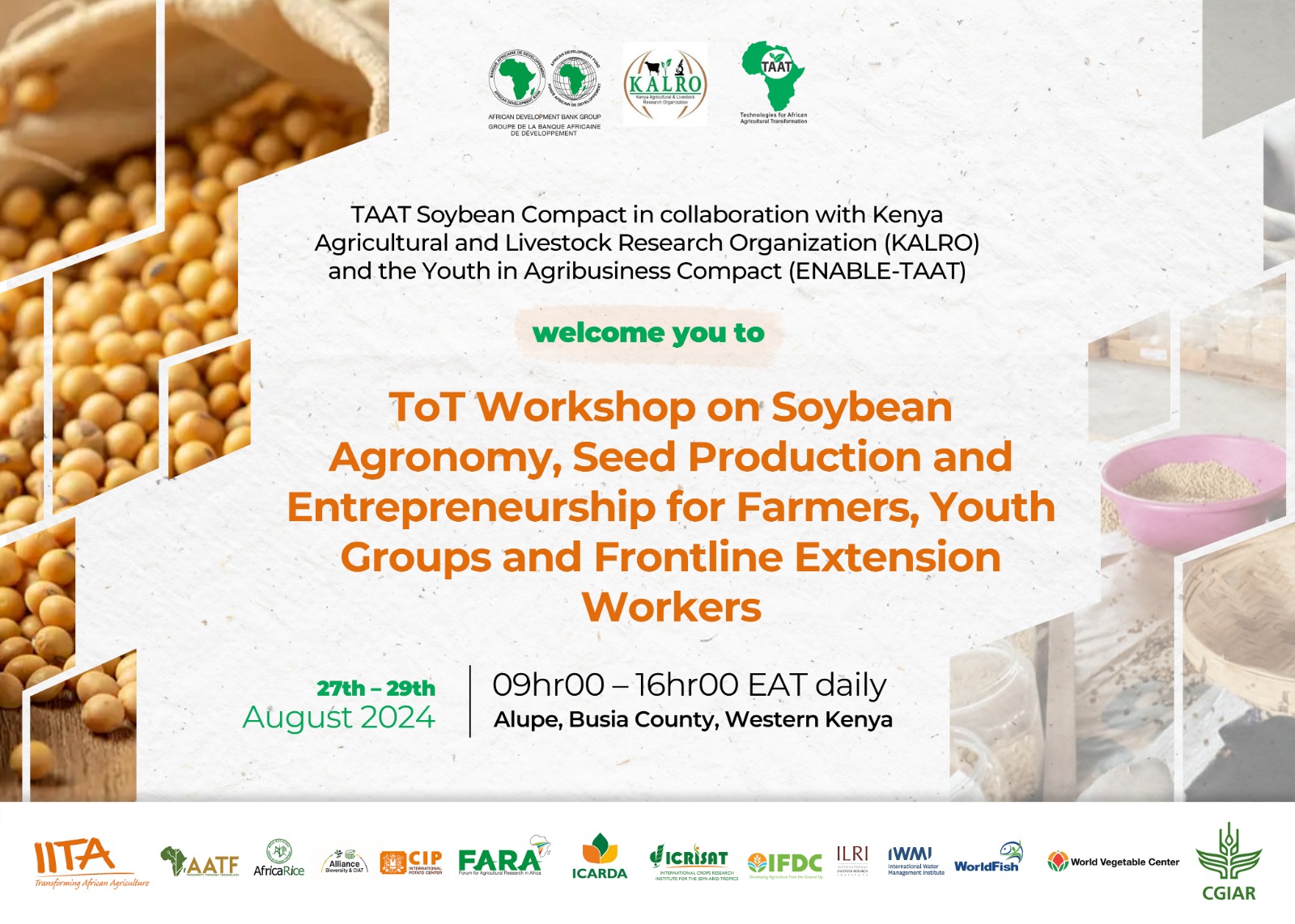 KENYA: ToT Workshop on Soybean Agronomy, Seed Production & Entrepreneurship