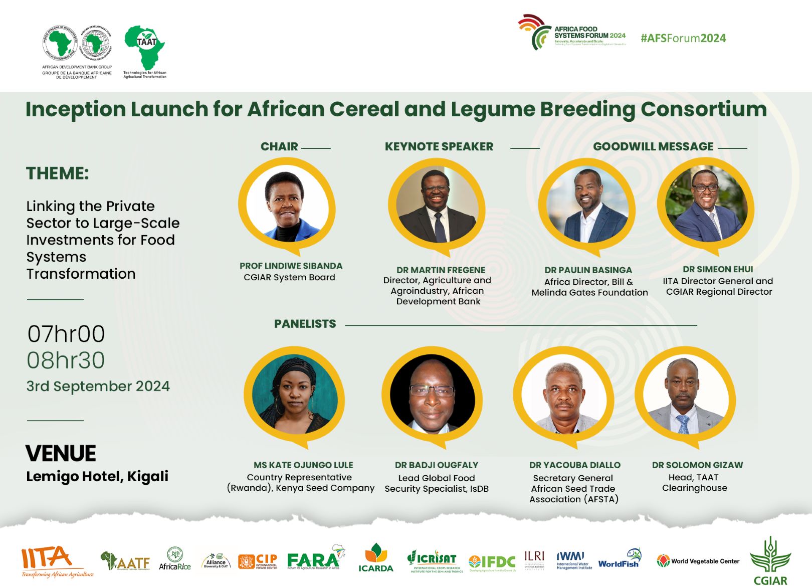 Inception Launch for African Cereal and Legume Breeding Consortium at AFSF 2024