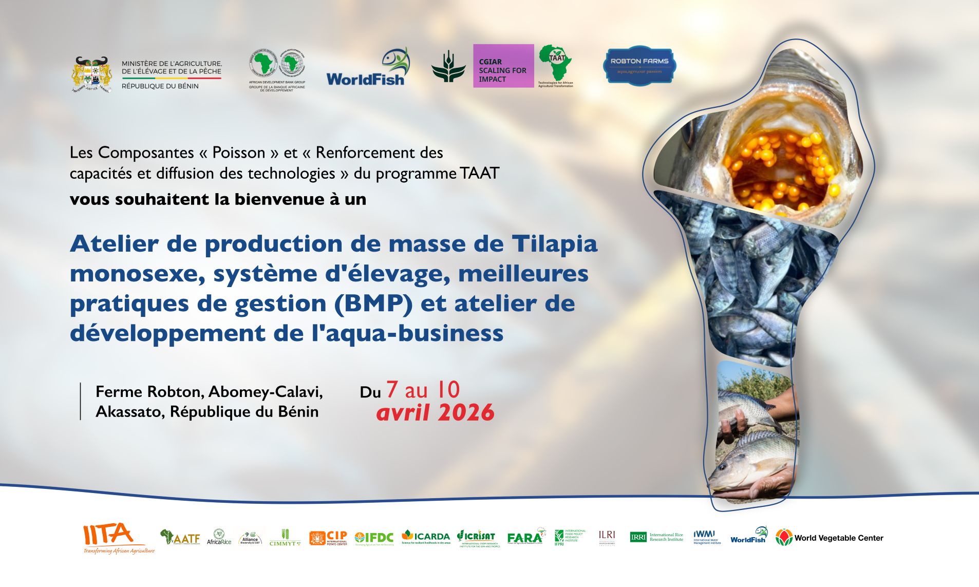 TAAT hosts ToT Workshop on Tilapia Seed Production in Benin
