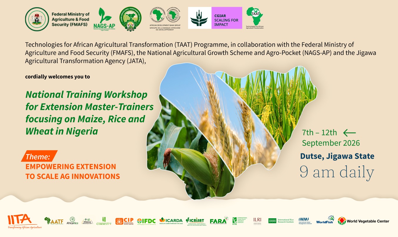 National Training Workshop for Extension Master-Trainers focusing on Maize, Rice and Wheat in Nigeria